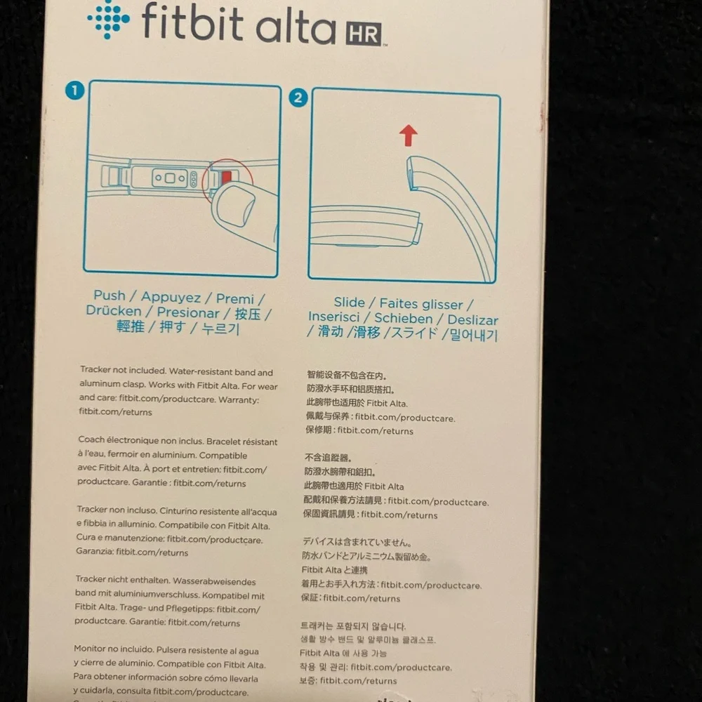 FITBIT ALTA HR “Band Only” Size Large Gray New In Box